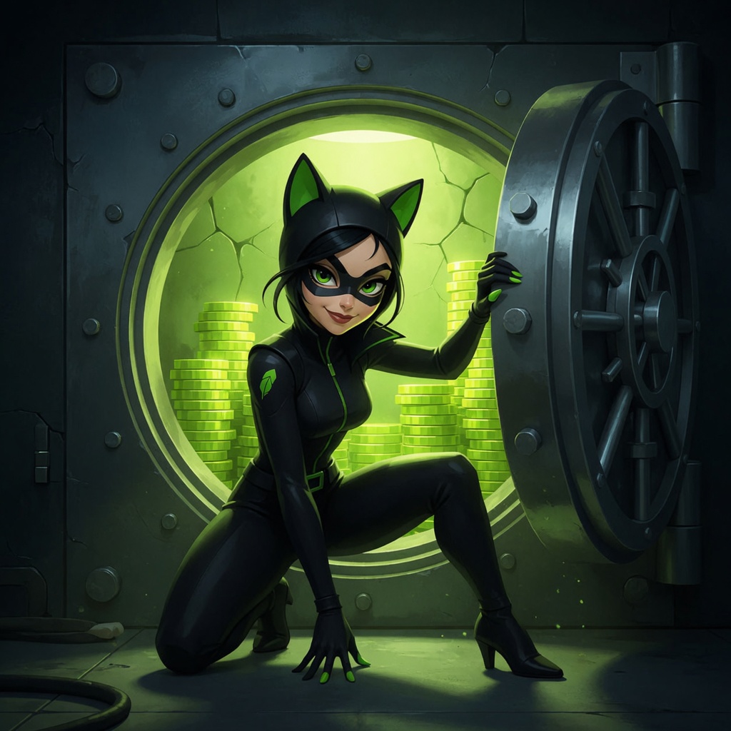 CATWOMAN cracking a vault